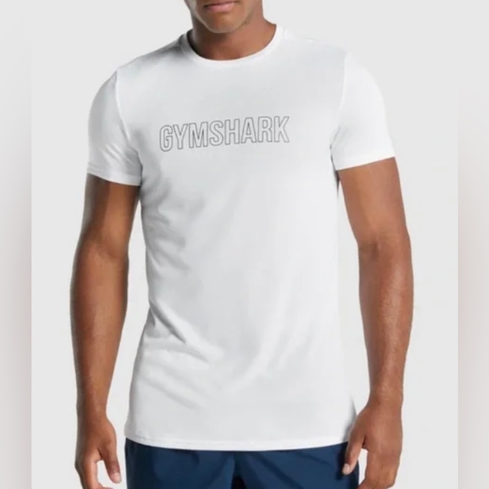 Gymshark Arrival Graphic Performance Shirt Medium White